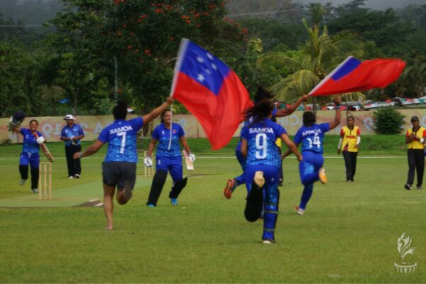 Samoa women celebrate